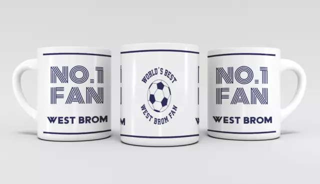 Taza de té West Brom WBA FC café número 1 para fanáticos novedad regalo idea para fanáticos cumpleaños