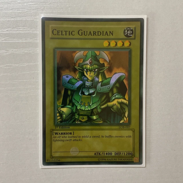 YuGIOh! - 1st Edition LOB-007 Faded Celtic Guardian - North American Print VLP