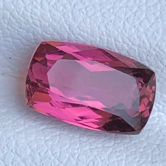 2.70 Ct Hot Pink Loose Gemstone Tourmaline Cushion Cut from Afghanistan.