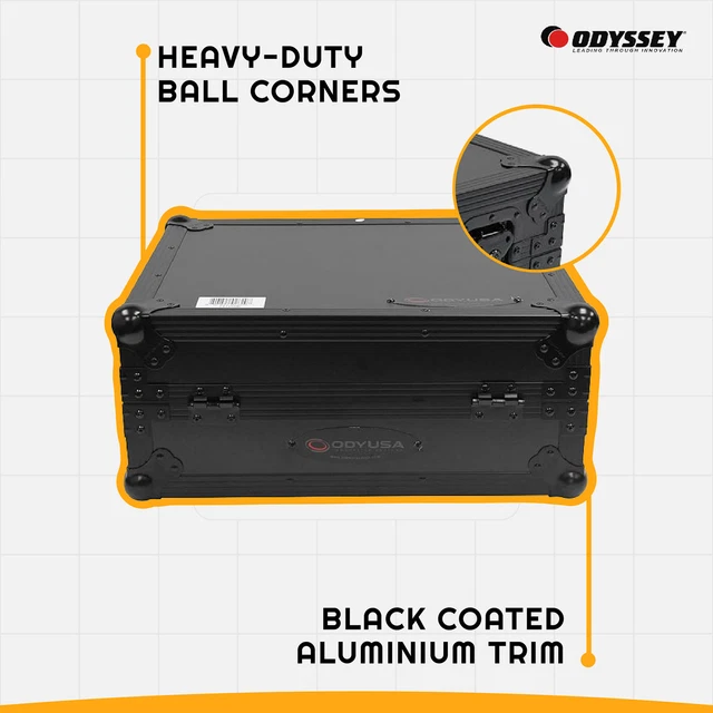 Odyssey Universal Technics 1200 Style Turntable Flight Case, Black Label Series 3