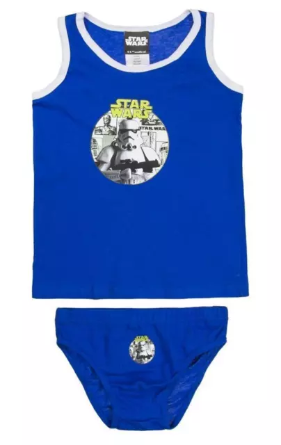 Star Wars Stormtrooper Jóvenes Ropa Set Camisa + Slip - Azul- Talla 110-128