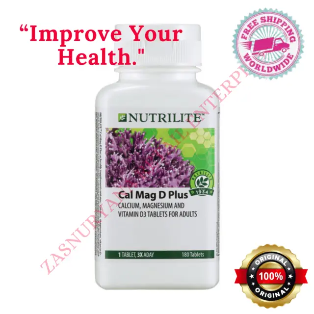Cal Mag D Plus 180 tab Supplement For Stronger and Health Bone Free Shipping