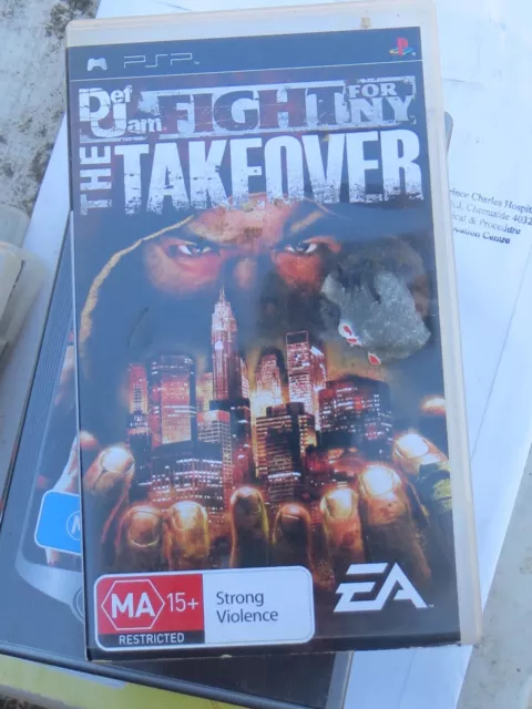 Def Jam Fight For NY The Takeover PSP MANUAL ONLY Authentic Insert