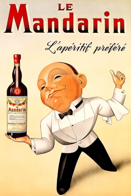Poster Manifesto Locandina Pubblicitaria Stampa Vintage Liquore Aperitivo  Drink