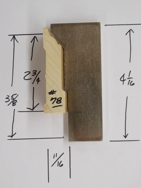 Shaper / Molder Custom Corrugated Back / CB Knives For 11/16" x 3 5/8" Casing