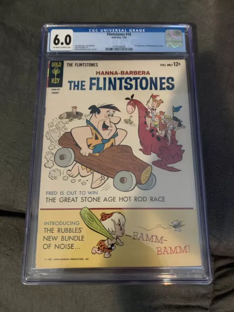 The Flinstones #16 CGC 6.0 OW/W Pages 1st Bamm Bamm Gold Key 1964