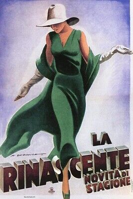 Poster Locandina Pubblicità Vintage La Rinascente Arredo Ristorante CasaUfficio 
