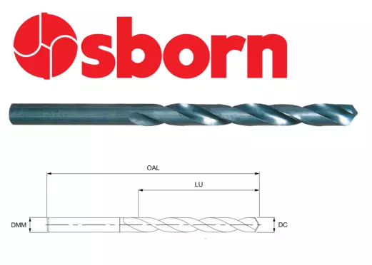 4.3mm JOBBER DRILL BIT HSS DIN338 EUROPA TOOL OSBORN 8208010430  P87