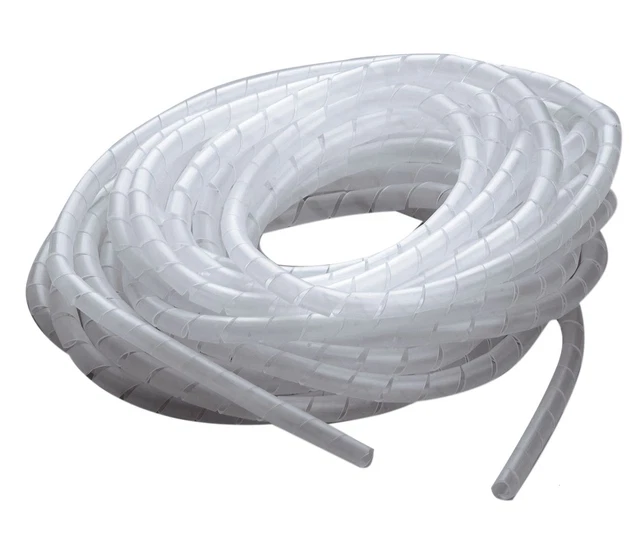 Gaine spiralée  incolore rangement fils câble faisceau Ø 8 à 60 mm 10 mètres