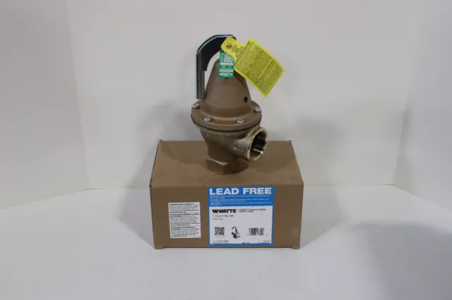 1-1/2" Watts Lf174A-100 Lead Free Asme Pressure Safety Releif Valve New Sealed