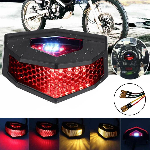 Frecce moto ATV luce LED fanale posteriore 5in1 multicolore illuminazione targa
