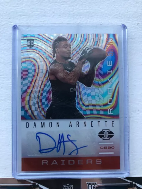 2020 illusions Damon Arnette Rookie auto with 2 Absolute RC**Raiders