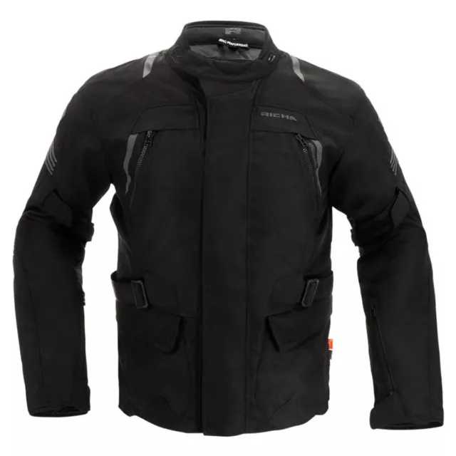 Richa Phantom 3 All Season Motorcycle Motorbike Touring Textile Jacket Black