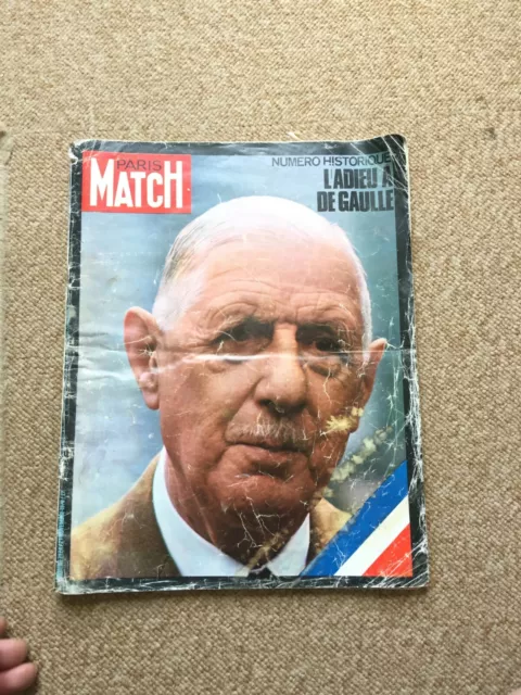 REVUE PARIS MATCH 1124 21 novembre 1970 adieu de gaulle hoviv trez 0