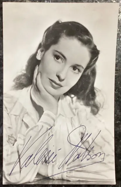 Valerie Hobson signed 3.5x5.5" b/w photo