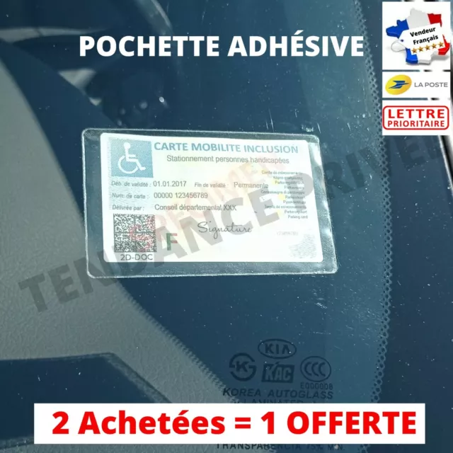 SUPPORT/PORTE CARTE PROFESSIONNELLE VTC et Macaron Avant/arrière, noir EUR  11,90 - PicClick FR