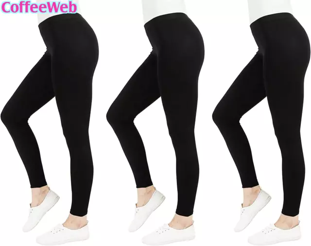 FM London (Pacchetto Da 3) Leggings Donna - Leggins Opachi per Donna - Aderenti