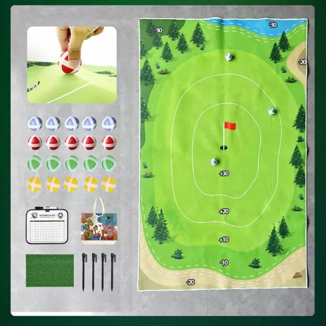 20 Golf Balls Golf Training Kit Score Card Hitting Mat  Adults Kids