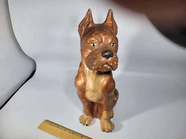 Large Ceramic Boxer Figurine