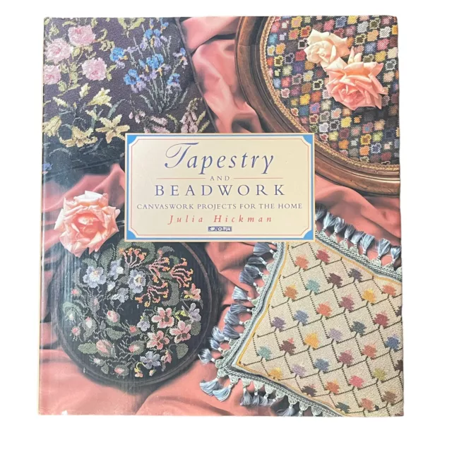 Tapestry And Beadwork Julia Hickman vintage hardcover craft projects book guide