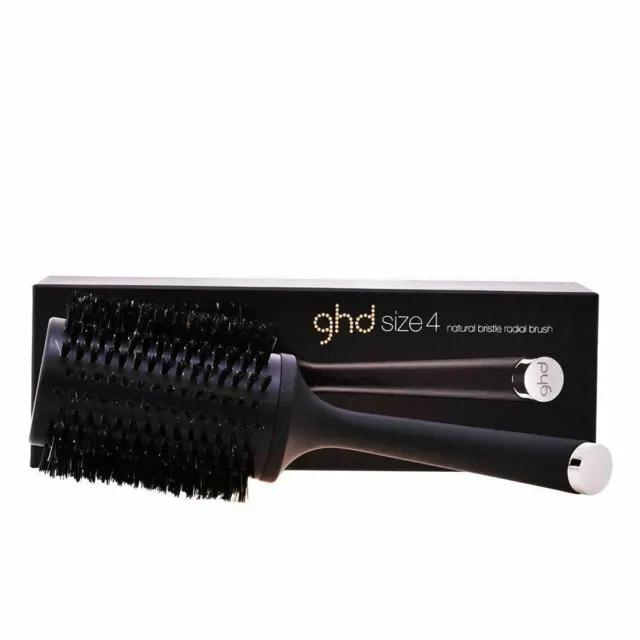 ghd Ceramic Vented Radial Hair Brush Size 4 Barrel Infamous Black & Silver