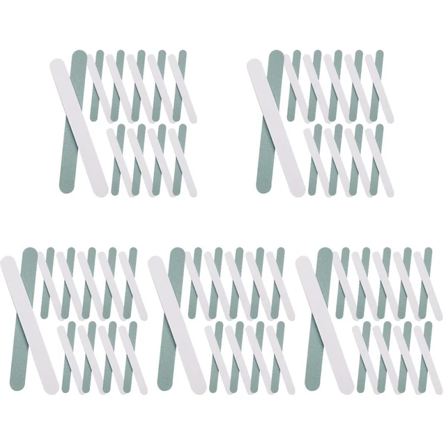 100 Nagel-Display-Sticks + 5 Nagel-Räder – Transparente Nagelspitzen Für Nageldesign, Übung & Präsentation