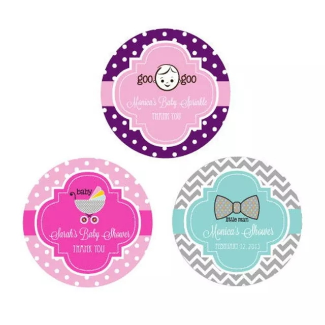 24 Personalized 1.4" Stickers Labels Baby Shower Favor Decorations - MW19780