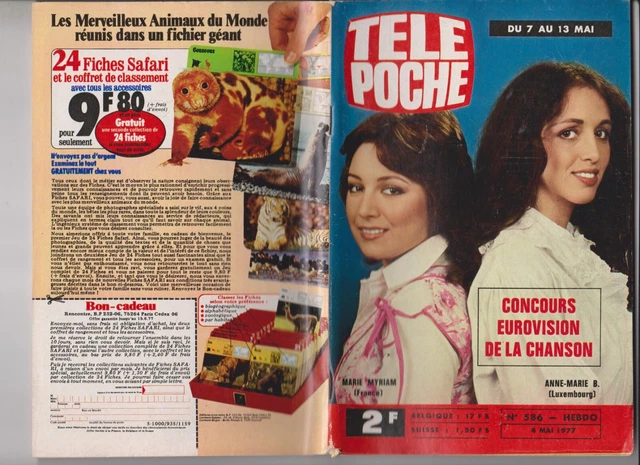 Tele Poche 1977  N° 586  Complet  Marie Myriam  Eurovision