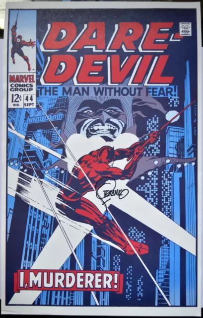 DAREDEVIL Poster Marvelmania Mail Order 1970 HAND SIGNED Jim Steranko w COA