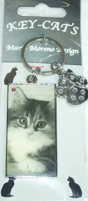 Designer Schlüsselanhänger Katze Kitten Kätzchen Anhänger Retro Mario Moreno Neu