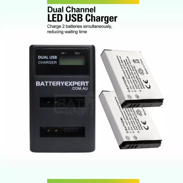 Battery Dual Charger for Canon NB-6L NB-6LH IXUS 105 107 200 210 300 310 Camera 3