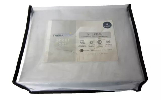 Therapedic Bed Bath & Beyond Queen Sheet Set Gray Earth Friendly NO FITTED SHEET