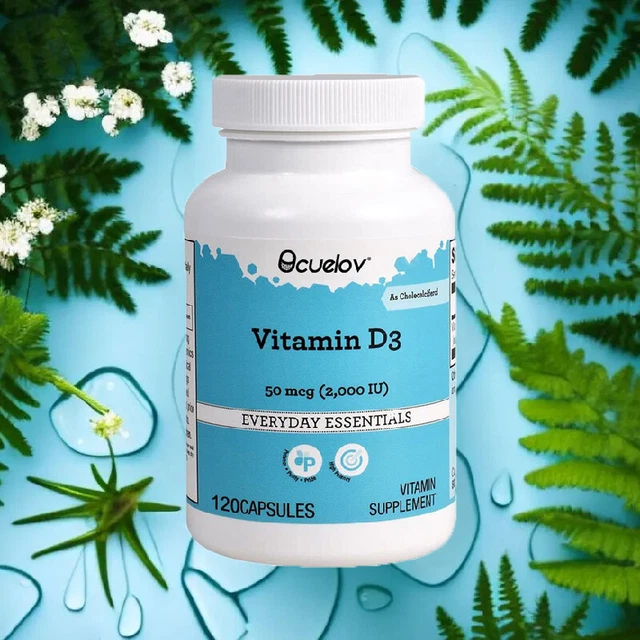 VITAMIN D3 2000 IU 50 mcg Dietary Supplement 30/60/120 Capsules By