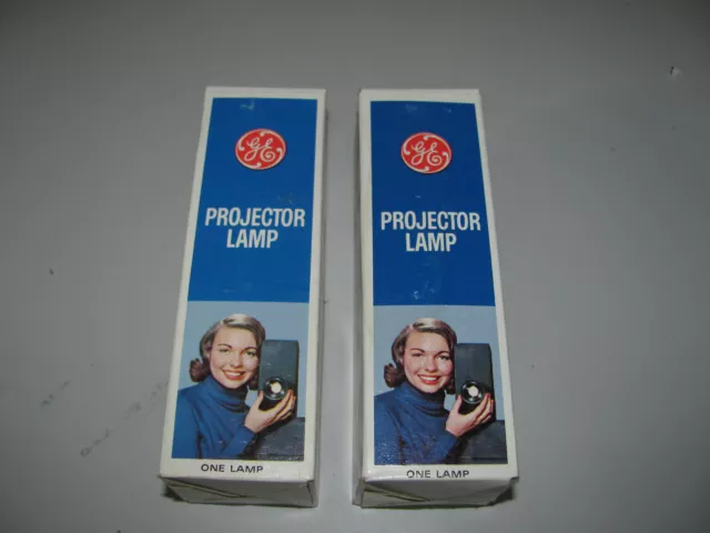 GE Type DDB Projector Lamp 115-120 Volt 750 Watt x Two NOS In Box 2