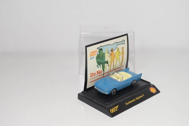 A53 1:64 James Bond 007 Promotional Shell Sunbeam Alpine 5 Convertible Blue Mib