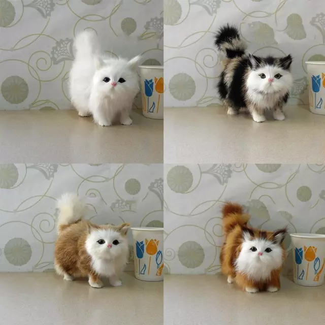 Lovely Simulation Stuffed Plush Soft Cat Toys Cute Toy Kids Best Gift V8O0 ✨✨