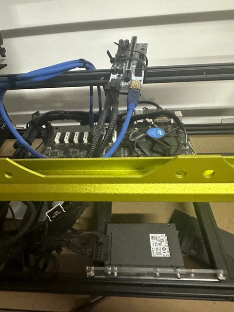 Crypto mining rig machine setup  and accessories