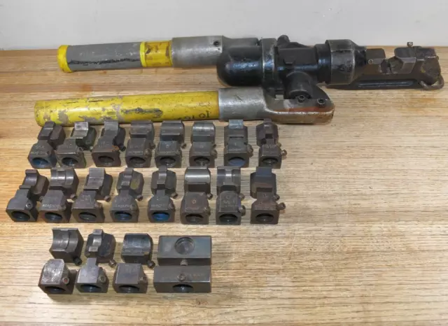 KEARNEY Hydraulic Compression Cable Crimper with Die Set for PARTS / REPAIR