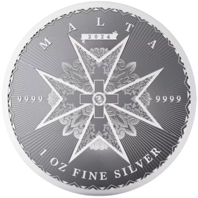 MALTE 5 Euro Argent 1 Once Croix de Malte 2024