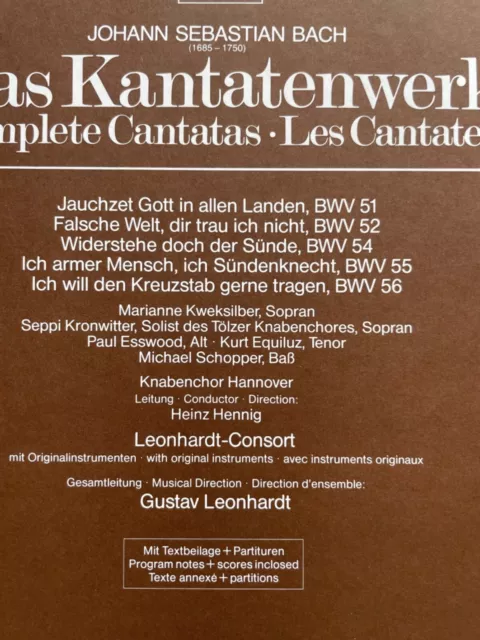 #28 J.S. Bach**DAS KANTATENWERK**vol 14**Leonhardt 1982**2LP Box+Partitur** 3