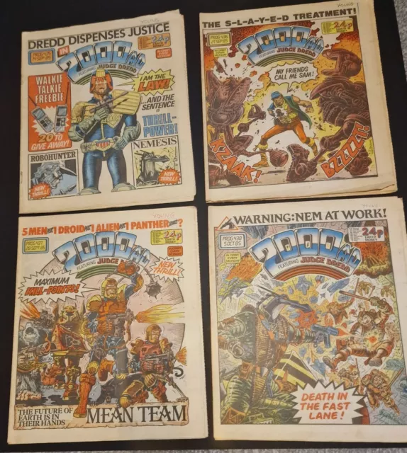 2000 AD COMICS JOB LOT PROGS #435- 438 Four Issues  1985 Good Condition