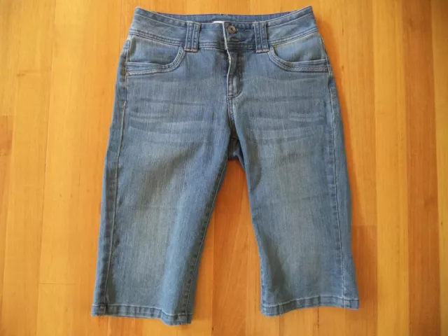 Womens Long Blue Denim Shorts Size 8