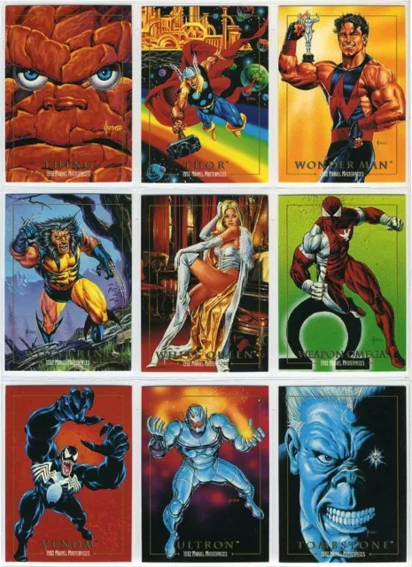 1992 Skybox Marvel Masterpieces Base Trading Cards - U/Pick