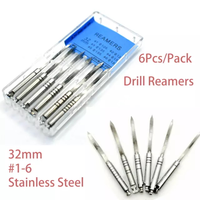Dental Reamers Drills Files Endodontic Stainless Steel Dentist Reamer Fiber Post