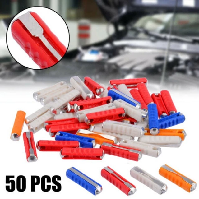 50 pièces fusibles automobiles classiques en céramique fusible de voiture cont
