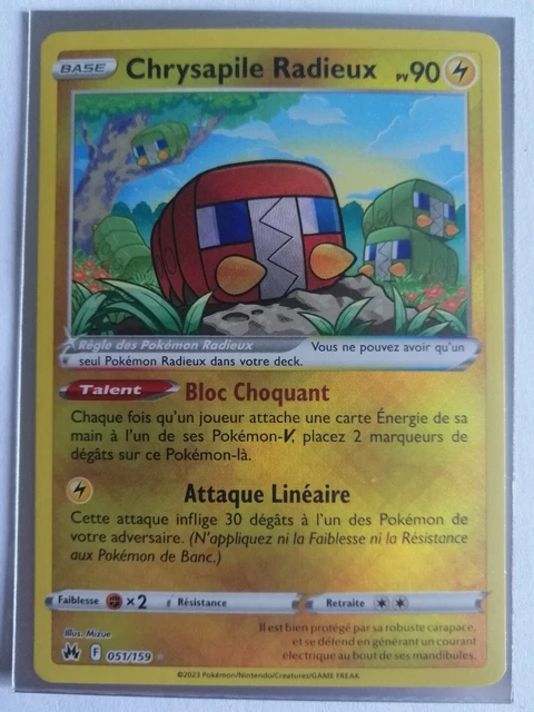 Carte Pokémon CHRYSAPILE RADIEUX EB12. 5 ZENITH SUPREME 051/159 NEUVE VF