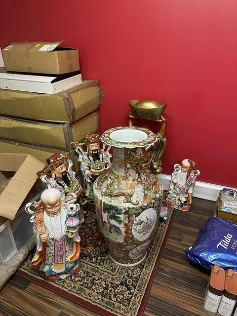 Sanxing, Chinese God of Luck Porcelain Laughing buddha Antique joblot job lot