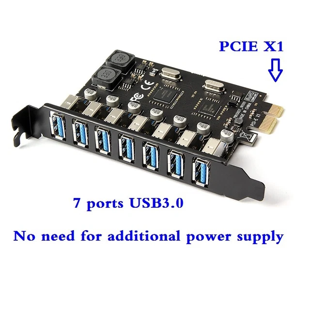 PCI-E to 8 Port USB 3.0 (2xUSB-C, 6x USB-A ) Expansion Card 5Gbps,External PCI Express USB3.0 Adapter Card For Desktop PC PCI-e 1x, Support Windows PCI-E to 8 Port USB 3.0 (2xUSB-C, 6x USB-A ) Expansion Card 5Gbps,External PCI Express USB3.0 Adapter Card For Desktop PC PCI-e 1x, Support Windows