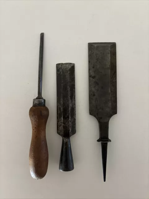 Vintage Woodworking Chisel And 2x Blades - Titan - Sorby - Mathieson