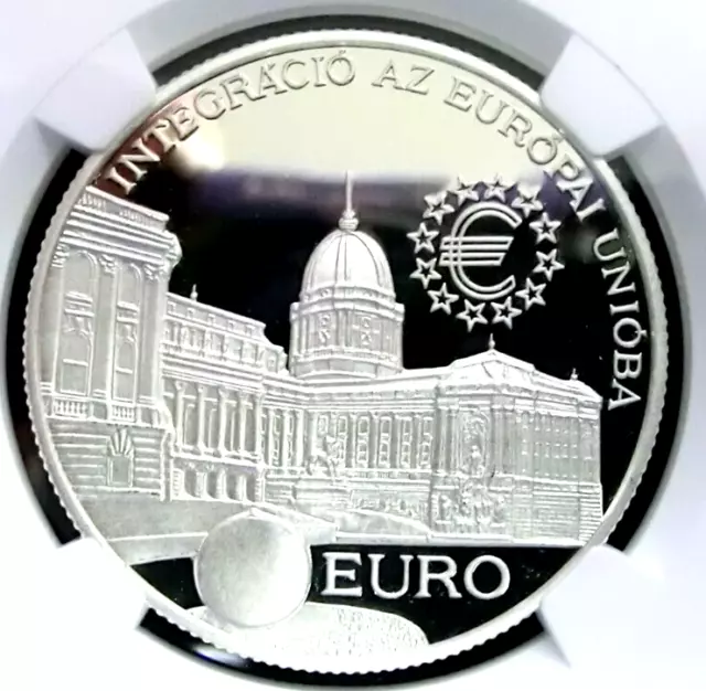 NGC PF69 UC-Hungary 1997BP European Union Silver 2000 Forint Almost Perfect PF